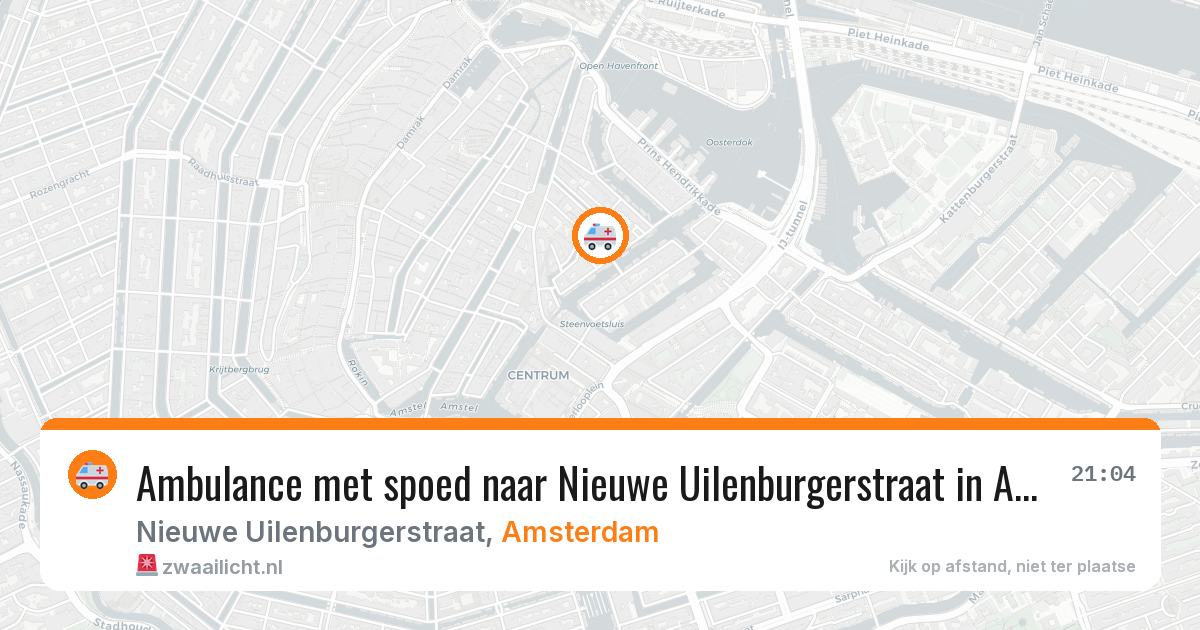 Ambulance met spoed naar Nieuwe Uilenburgerstraat in Amsterdam — 1 apr 2026