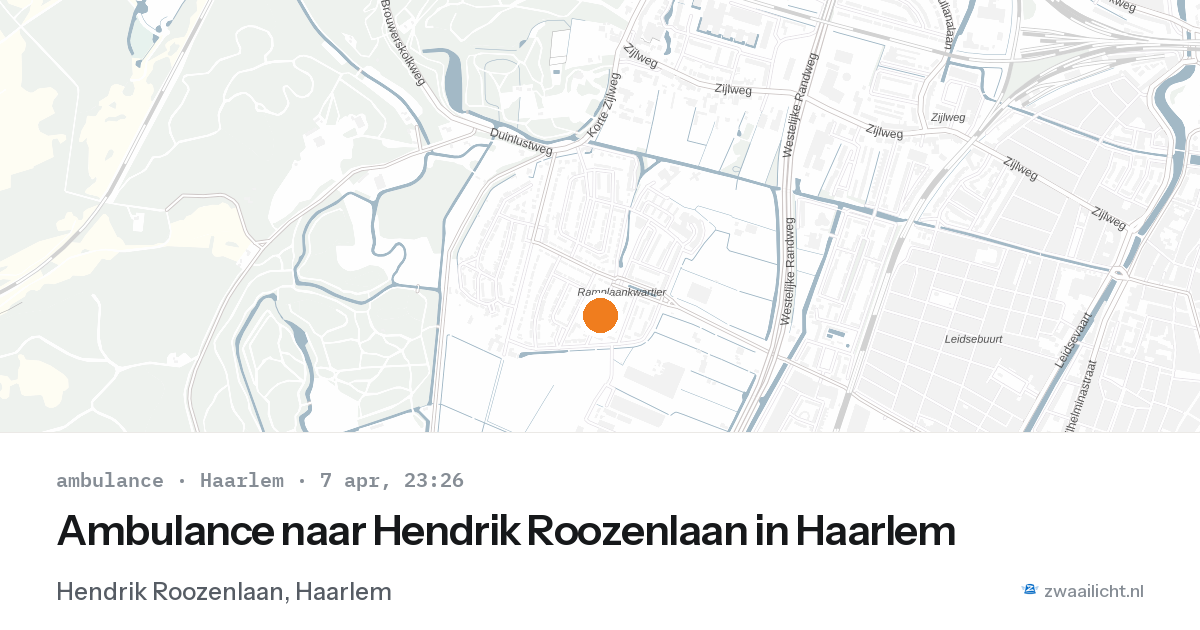 Ambulance naar Hendrik Roozenlaan in Haarlem — 7 apr 2026