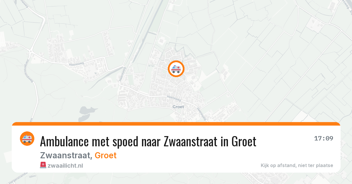 Ambulance met spoed naar Zwaanstraat in Groet — 6 apr 2026