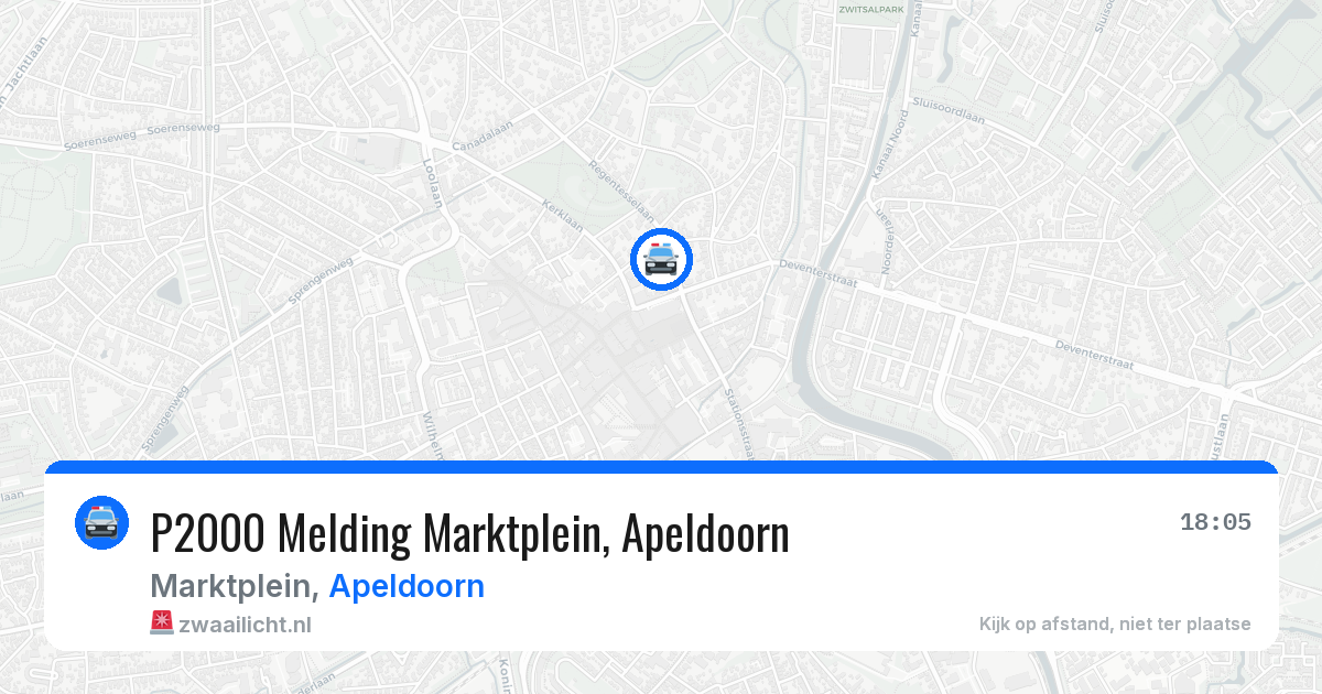 P2000 Melding Marktplein, Apeldoorn — 26 mrt 2026