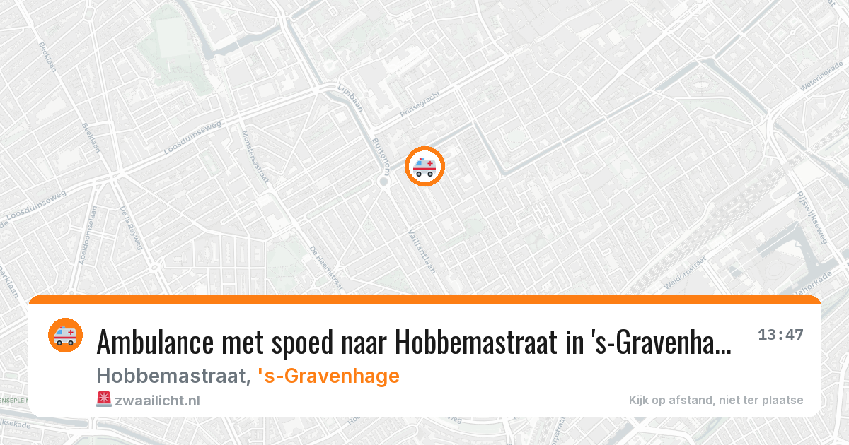 Ambulance met spoed naar Hobbemastraat in 's-Gravenhage — 15 jun 2026