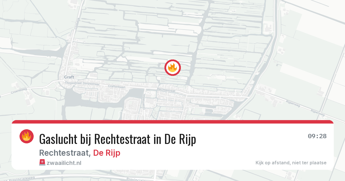 Gaslucht bij Rechtestraat in De Rijp — 8 apr 2026