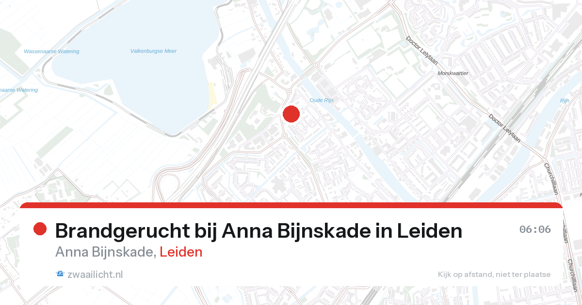 Brandgerucht bij Anna Bijnskade in Leiden — 18 feb 2026