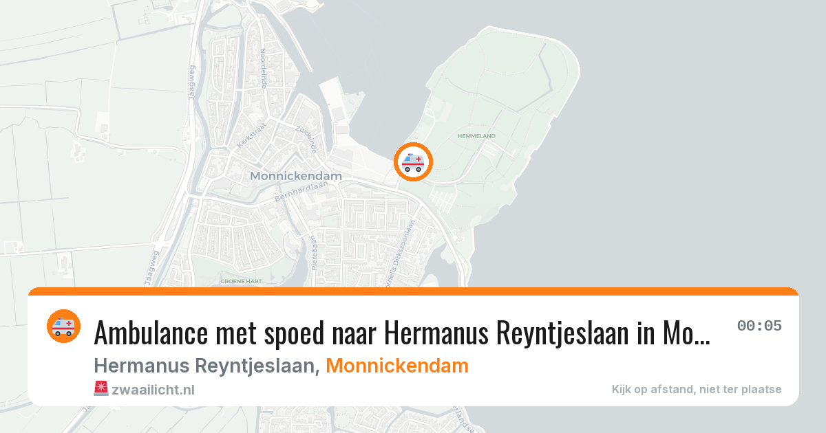 Ambulance met spoed naar Hermanus Reyntjeslaan in Monnickendam — 23 apr 2026