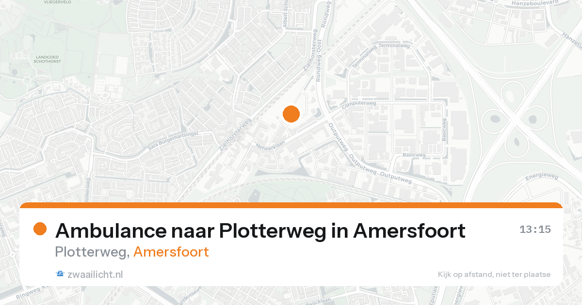 Ambulance naar Plotterweg in Amersfoort — 25 aug 2026