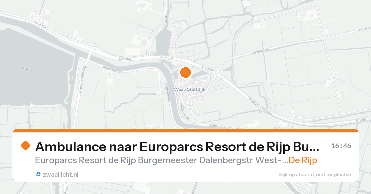 Ambulance naar Europarcs Resort de Rijp Burgemeester Dalenbergstr West-graftdijk in De Rijp — 3 jun 2026