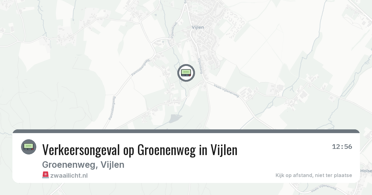 Verkeersongeval op Groenenweg in Vijlen — 18 apr 2026