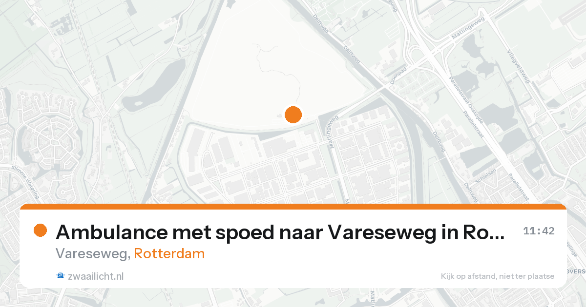 Ambulance met spoed naar Vareseweg in Rotterdam — 25 aug 2026