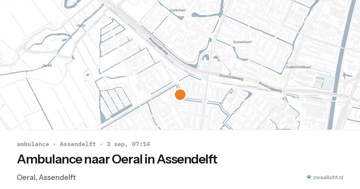 Ambulance naar Oeral in Assendelft — 3 sep 2026