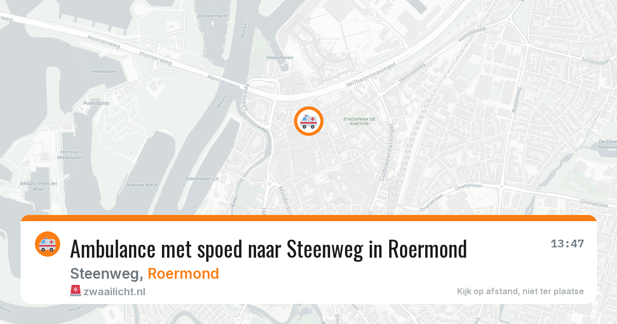 Ambulance met spoed naar Steenweg in Roermond — 1 apr 2026