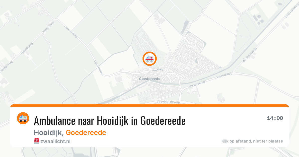 Ambulance naar Hooidijk in Goedereede — 24 jun 2026