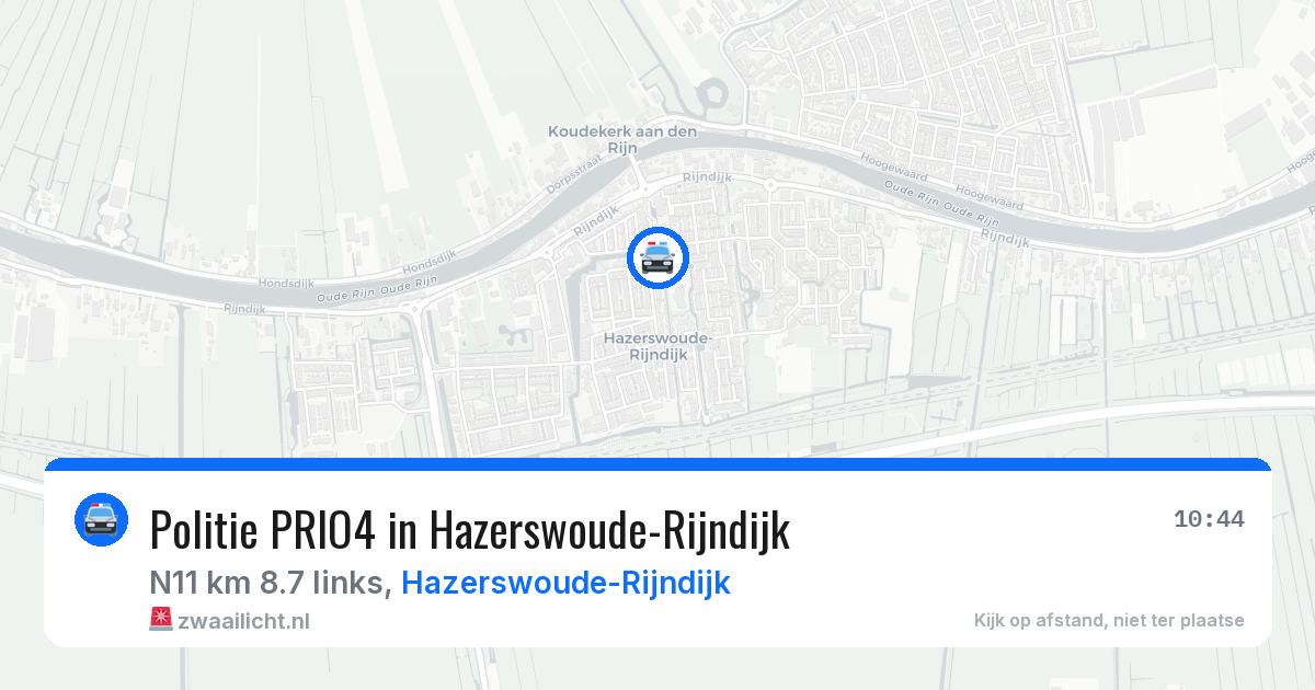 Politie PRIO4 in Hazerswoude-Rijndijk — 22 apr 2026 | 🚨 Zwaailicht.nl