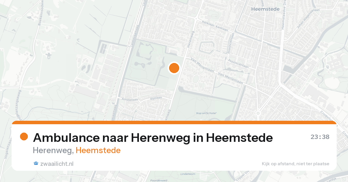 Ambulance naar Herenweg in Heemstede — 25 aug 2026