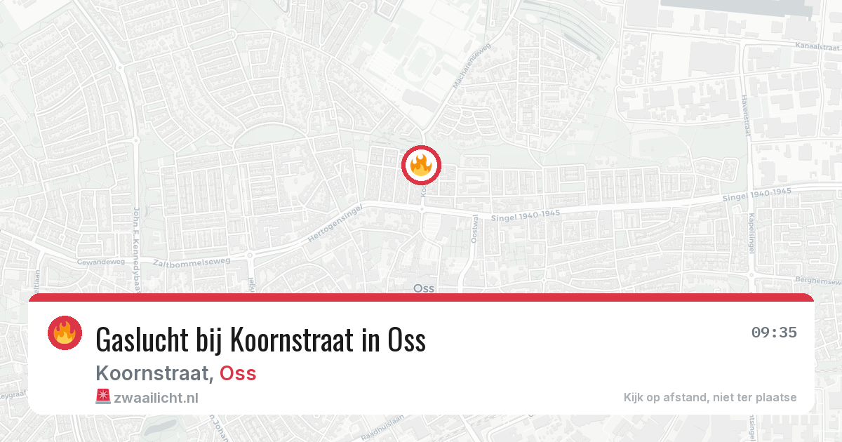 Gaslucht bij Koornstraat in Oss — 13 apr 2026