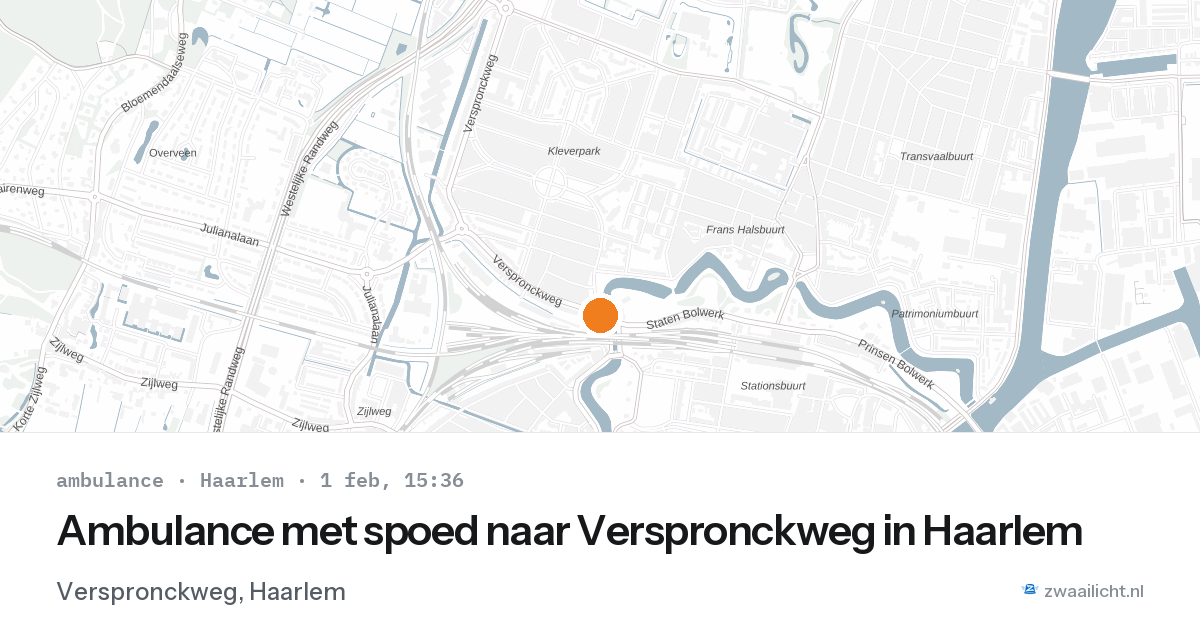 Ambulance met spoed naar Verspronckweg in Haarlem — 1 feb 2026