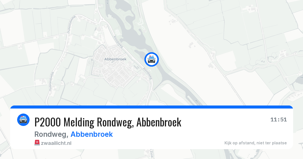 P2000 Melding Rondweg, Abbenbroek — 6 jul 2026