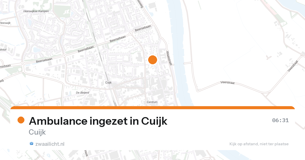 Ambulance ingezet in Cuijk — 7 feb 2026