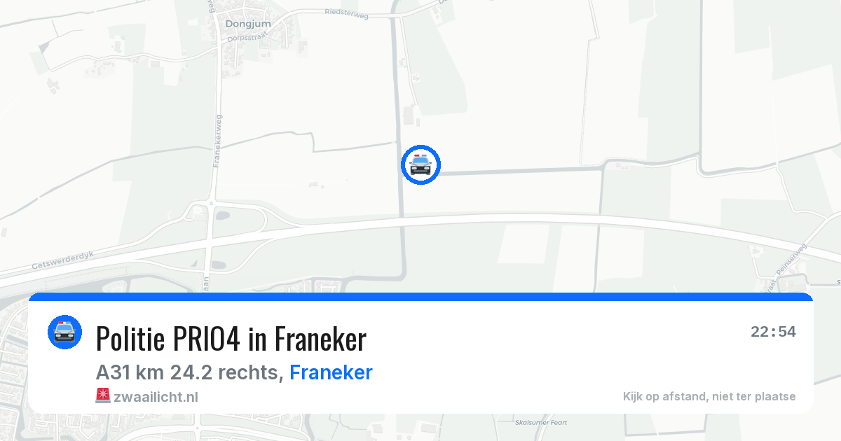 Politie PRIO4 in Franeker — 10 aug 2026 | 🚨 Zwaailicht.nl