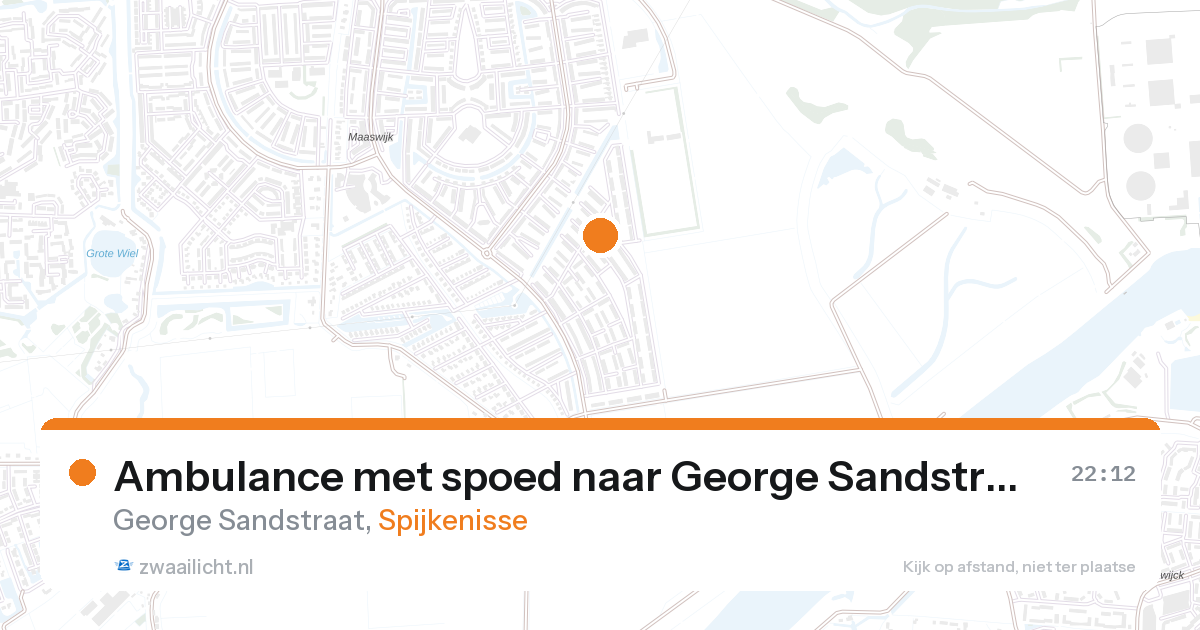 Ambulance met spoed naar George Sandstraat in Spijkenisse — 26 aug 2026