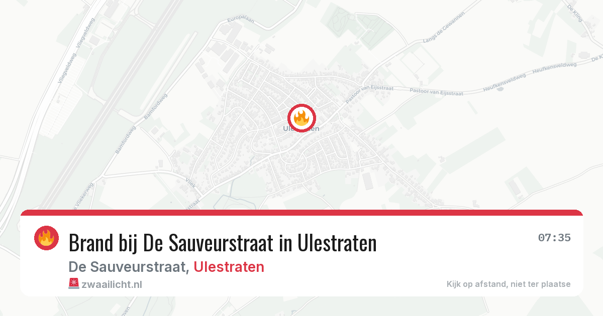 Brand bij De Sauveurstraat in Ulestraten — 9 mrt 2026