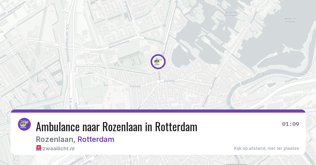 Ambulance naar Rozenlaan in Rotterdam — 3 aug 2026