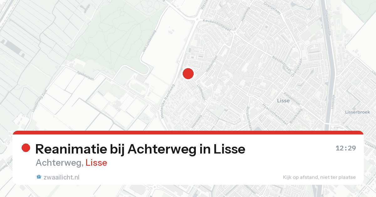 Reanimatie bij Achterweg in Lisse — 20 aug 2026