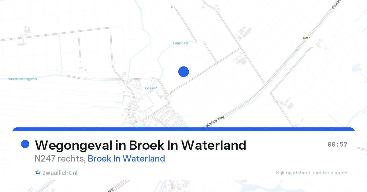 Wegongeval in Broek In Waterland — 26 aug 2026