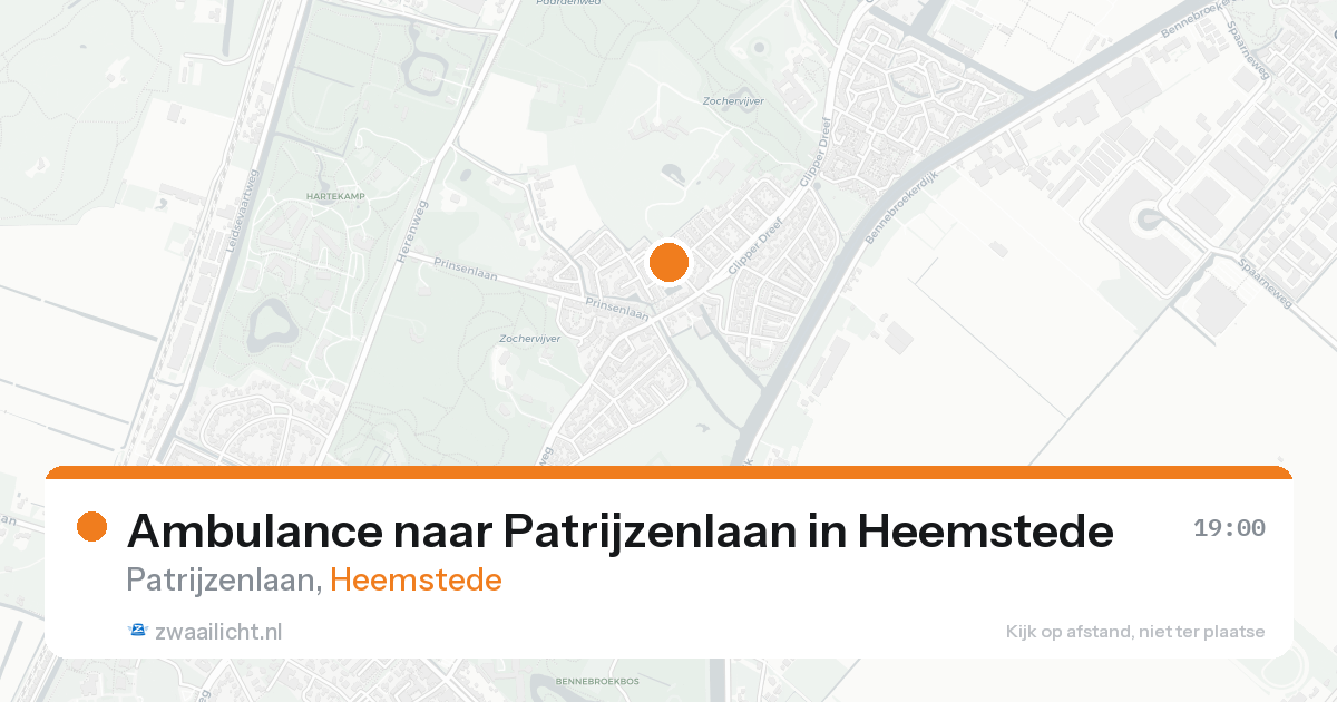 Ambulance naar Patrijzenlaan in Heemstede — 14 aug 2026