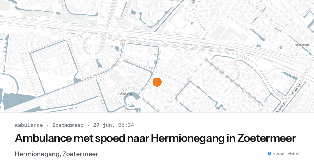 Ambulance met spoed naar Hermionegang in Zoetermeer — 29 jun 2026