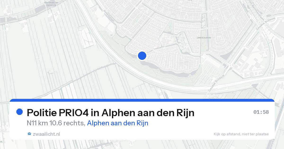 Politie PRIO4 in Alphen aan den Rijn — 21 aug 2026 | 🚨 Zwaailicht.nl
