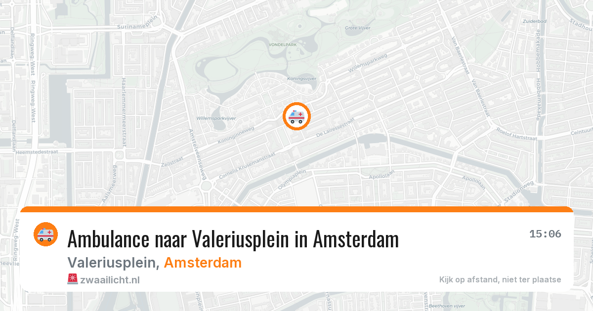 Ambulance naar Valeriusplein in Amsterdam — 29 mei 2026