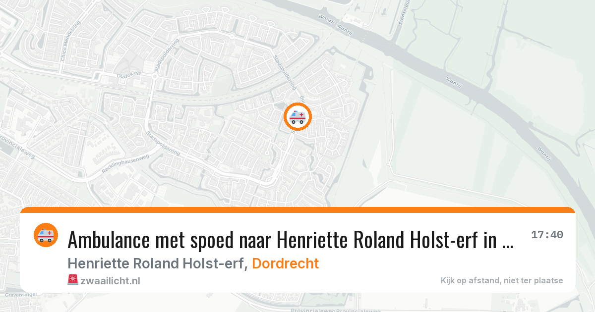 Ambulance met spoed naar Henriette Roland Holst-erf in Dordrecht — 20 jan 2026