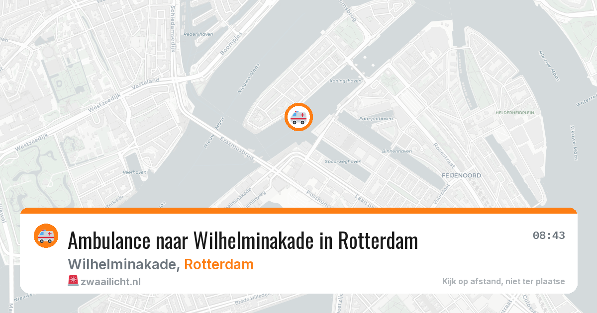 Ambulance naar Wilhelminakade in Rotterdam — 11 mrt 2026