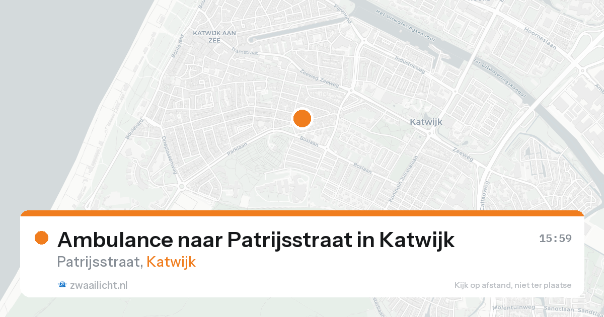 Ambulance naar Patrijsstraat in Katwijk — 18 aug 2026