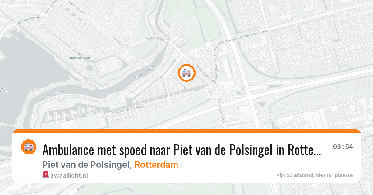 Ambulance met spoed naar Piet van de Polsingel in Rotterdam — 27 jun 2026
