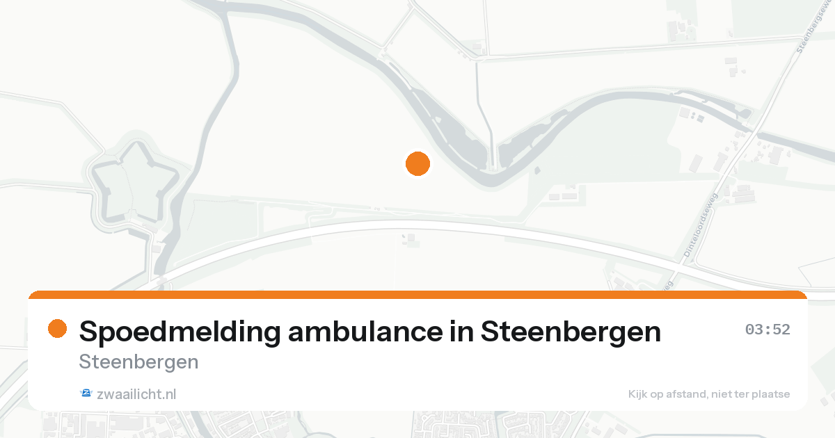 Spoedmelding ambulance in Steenbergen — 15 aug 2026