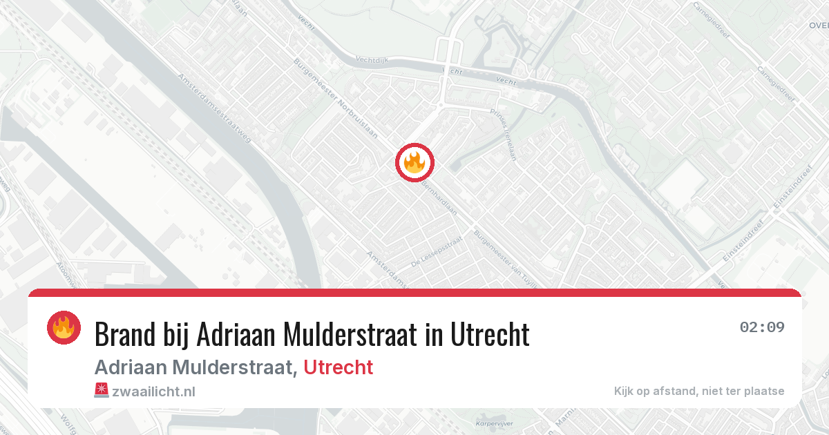 Brand bij Adriaan Mulderstraat in Utrecht — 5 aug 2026