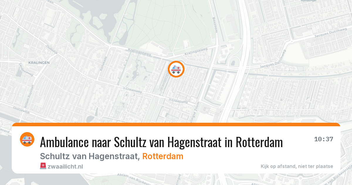 Ambulance naar Schultz van Hagenstraat in Rotterdam — 10 aug 2026