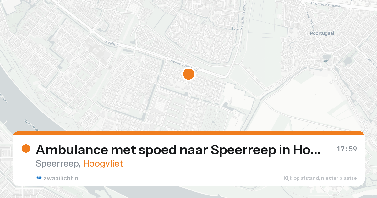 Ambulance met spoed naar Speerreep in Hoogvliet — 21 aug 2026