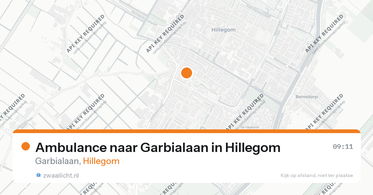 Ambulance naar Garbialaan in Hillegom — 26 aug 2026