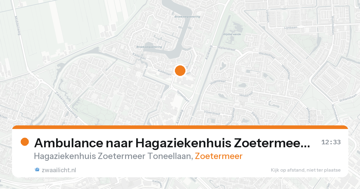 Ambulance naar Hagaziekenhuis Zoetermeer Toneellaan in Zoetermeer — 31 jan 2026