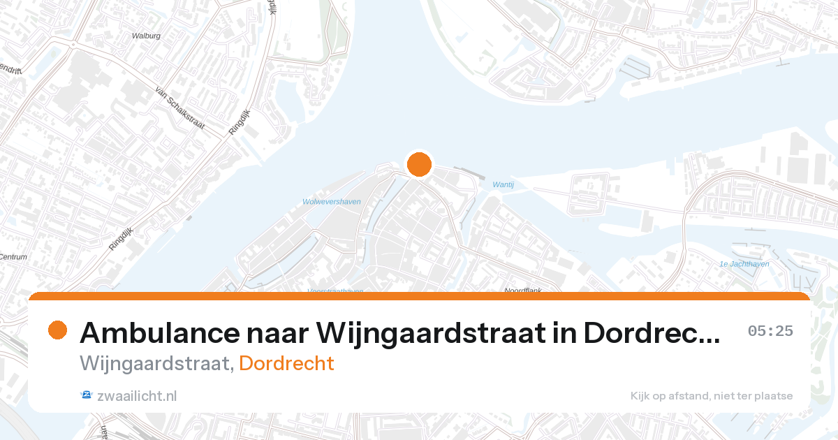 Ambulance naar Wijngaardstraat in Dordrecht — 28 aug 2026