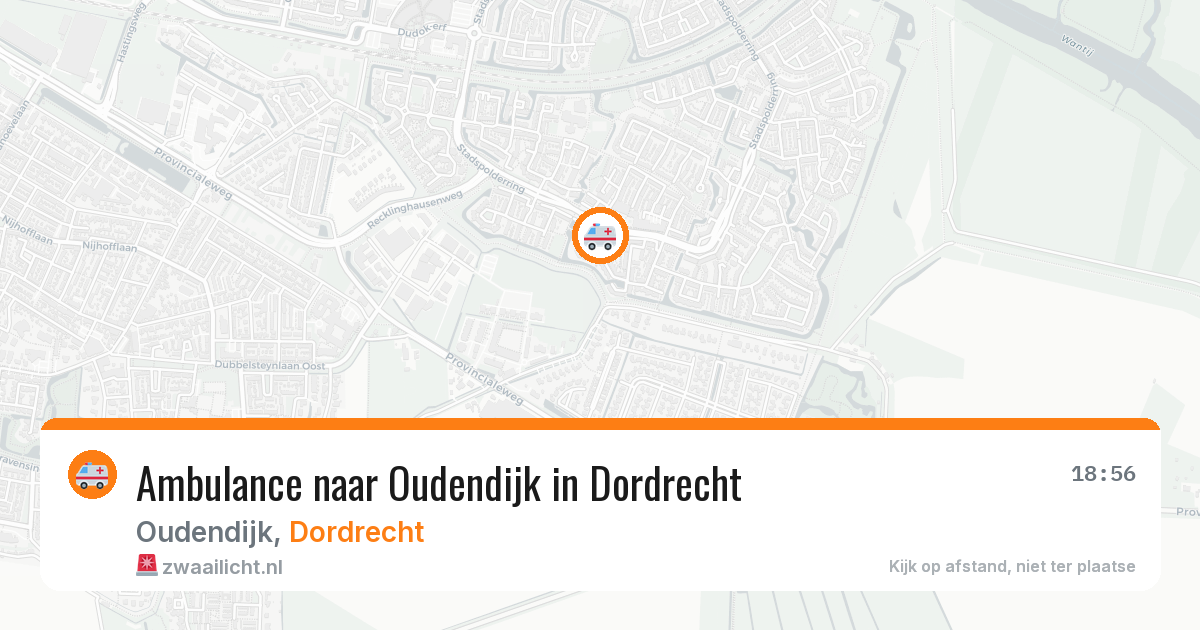 Ambulance naar Oudendijk in Dordrecht — 25 mrt 2026