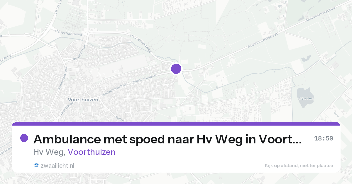 Ambulance met spoed naar Hv Weg in Voorthuizen — 16 aug 2026