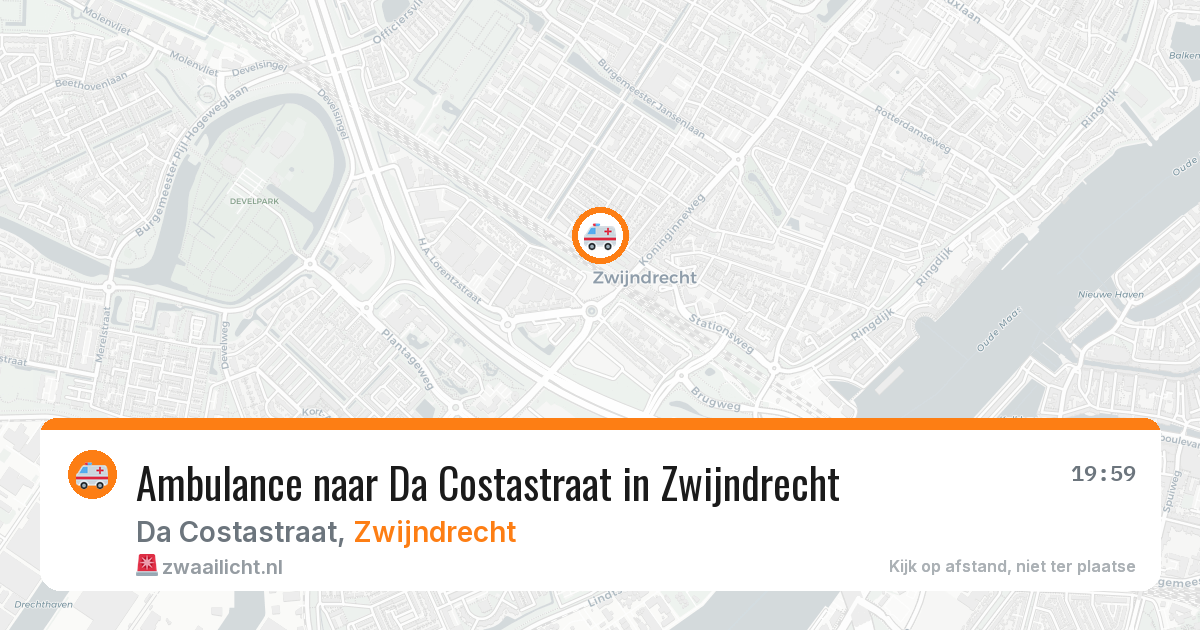 Ambulance naar Da Costastraat in Zwijndrecht — 15 jun 2026
