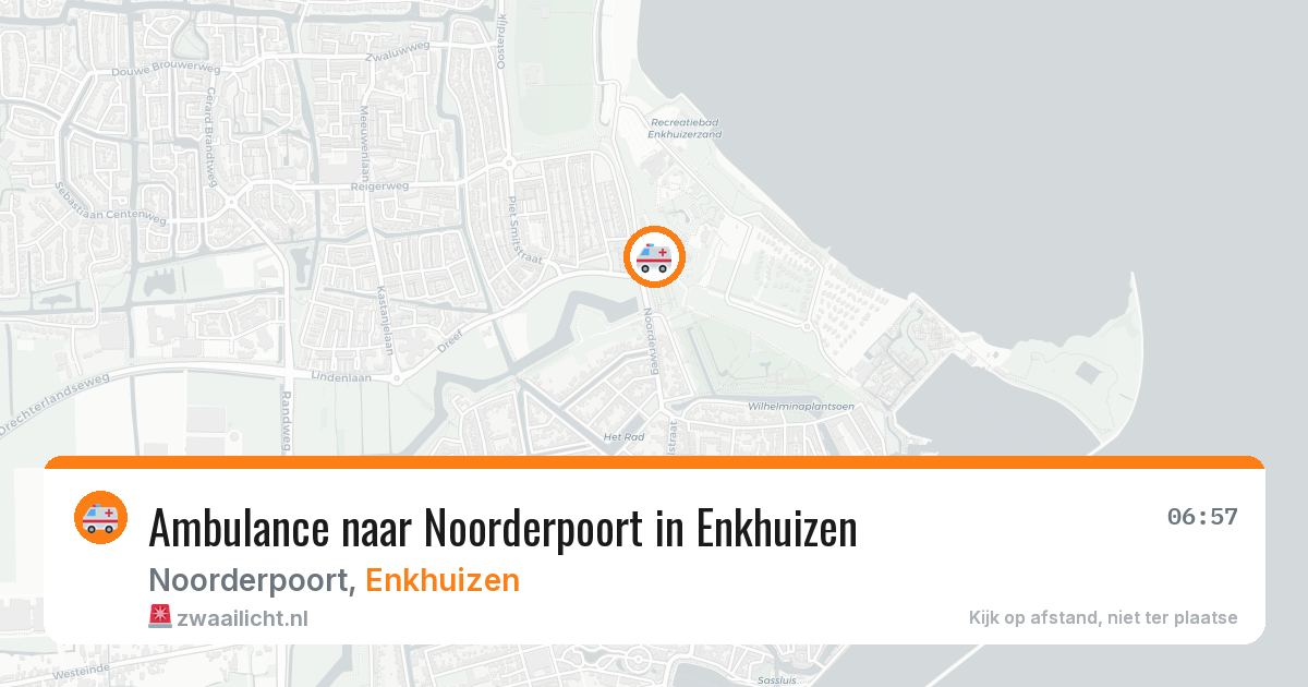 Ambulance naar Noorderpoort in Enkhuizen — 13 jul 2026