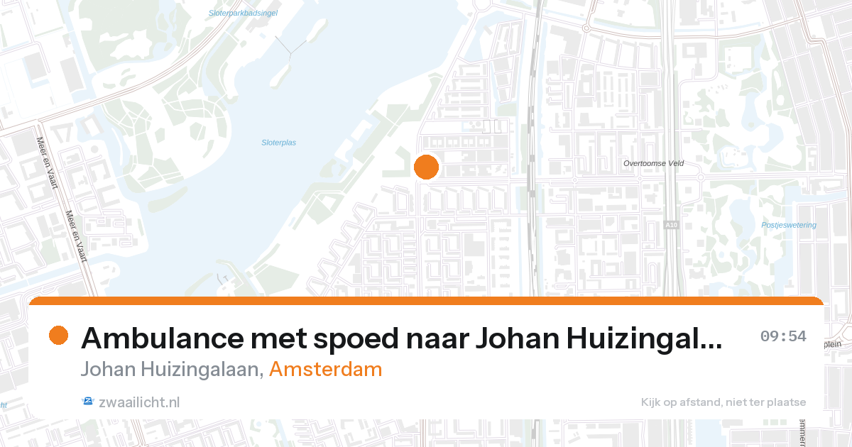 Ambulance met spoed naar Johan Huizingalaan in Amsterdam — 23 jul 2026