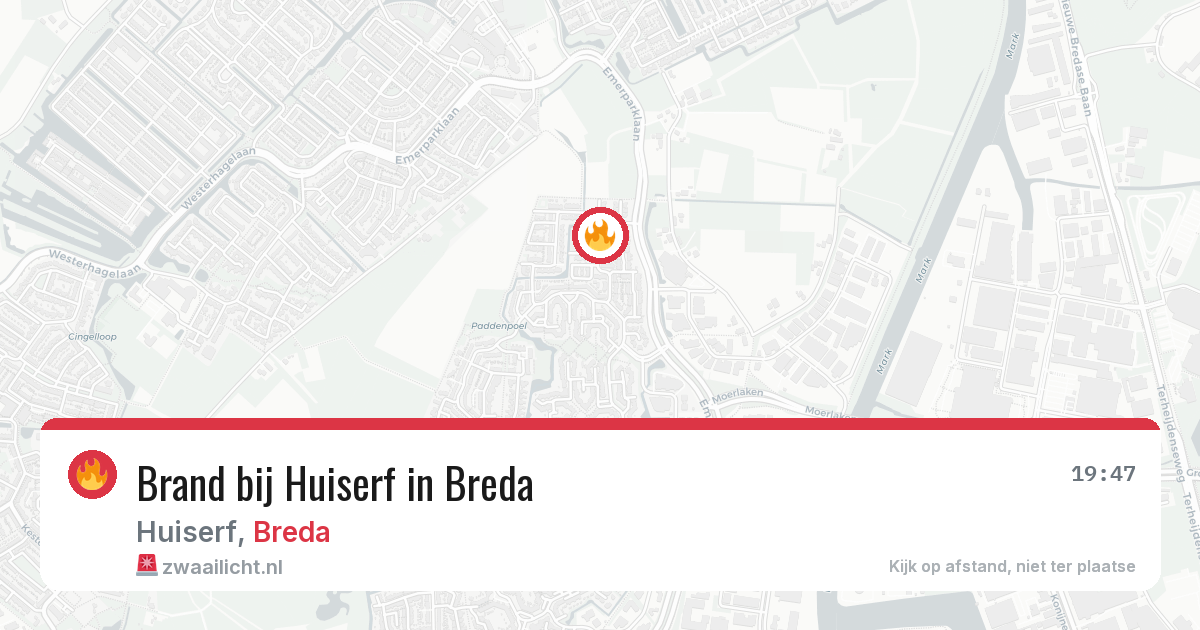 Brand bij Huiserf in Breda — 30 mei 2026