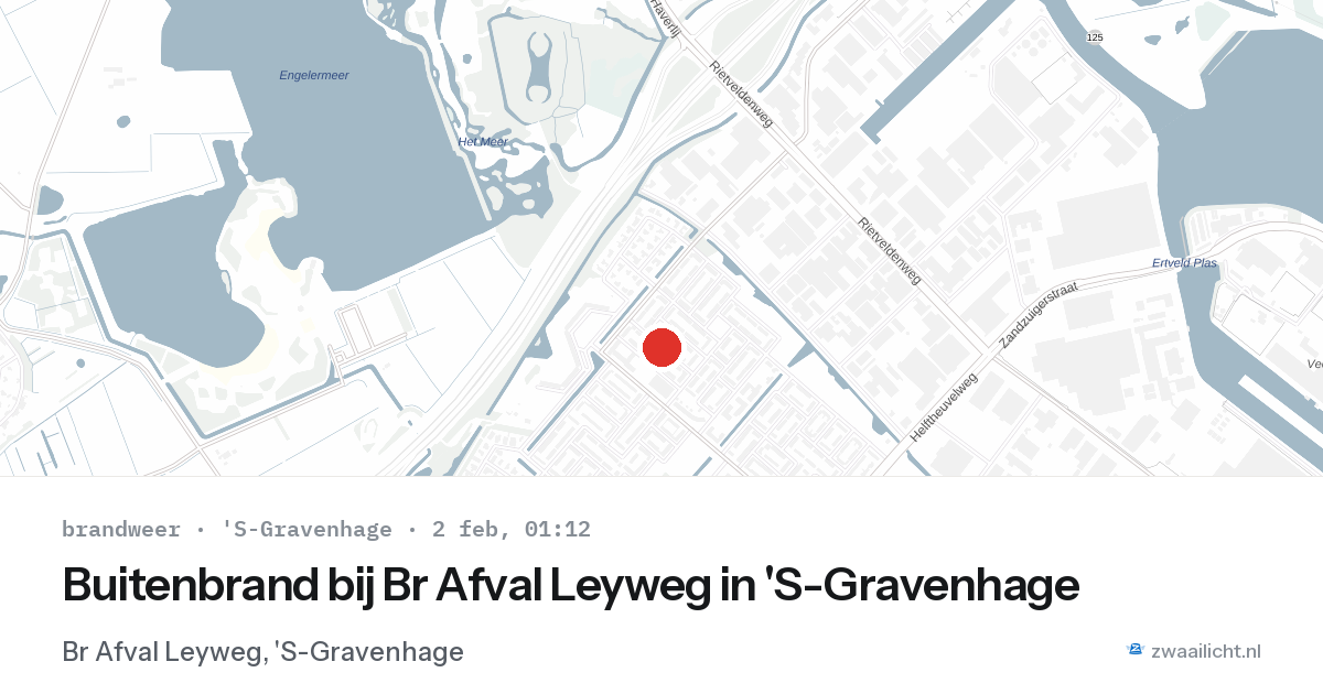 Buitenbrand bij Br Afval Leyweg in 'S-Gravenhage — 2 feb 2026