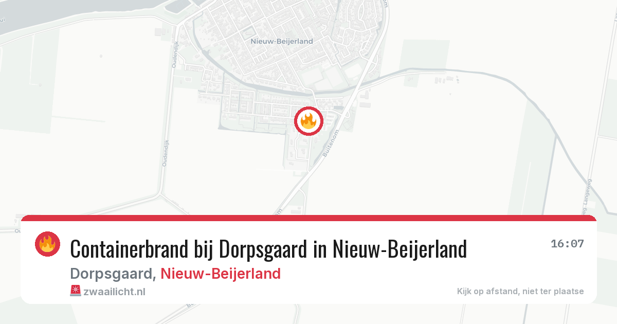 Containerbrand bij Dorpsgaard in Nieuw-Beijerland — 24 mrt 2026